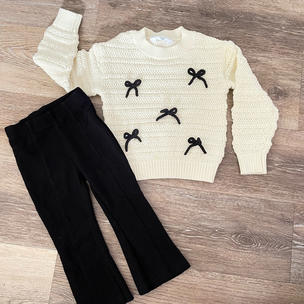 ZARA kids PONTE knit flare leggings